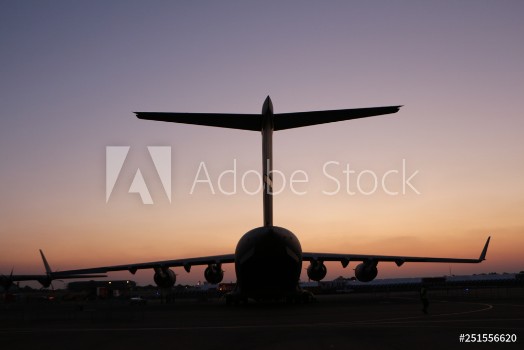 Picture of C17 tail silhouette